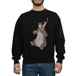 Jungle Book Mens Classic Mowgli And Baloo Cotton Sweatshirt / Black